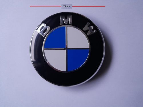 BMW Car Roundel / Emblem 74mm 2 pins BMW Bonnet Hood Boot Trunk 51148132375