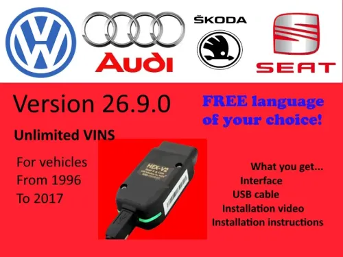 VCDS HEX V2 (For cars UP TO 2017)