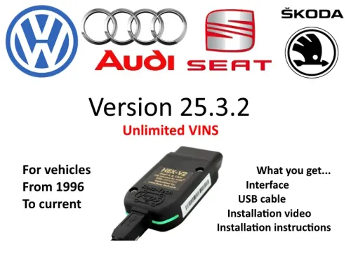 VCDS HEX V2 (For cars up to current)